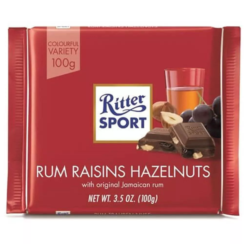 RITTER SPORT RUM & RAISIN 100G